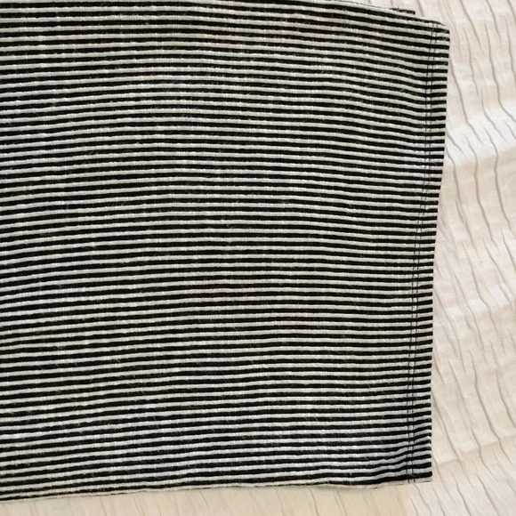 Caution to the Wind MEDIUM Striped Wide Leg Jumpsuit Tie Waist Faux Button Front - Picture 10 of 10